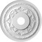Ekena Millwork Baltimore PVC Medallion (Canopies up to 7 3/4"), 19"OD x 3 1/2"ID x 1"P, Metallic Champagne Mist CMP19BAECE - alternate 2
